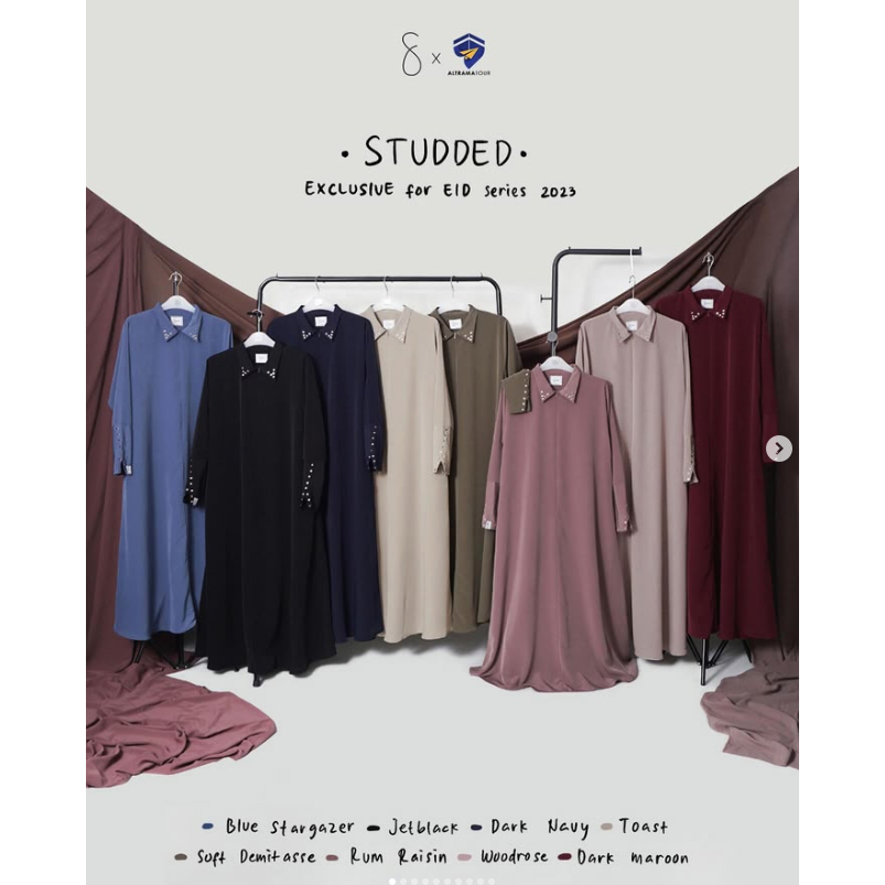 PRELOVED SET STUDDED DRESS NON LAYER + FK TALI By Sofni