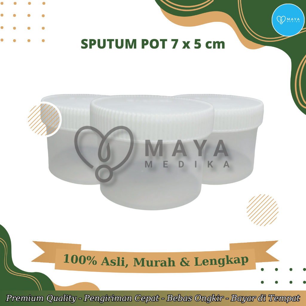 Sputum Pot 7 Cm x 5 Cm ( 120 ML ) OM