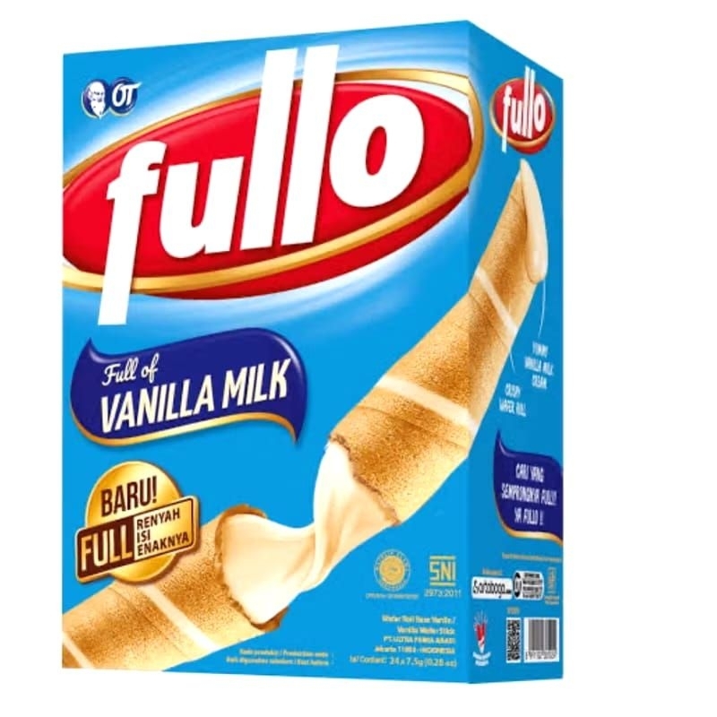 

(BOX) FULLO Wafer Rasa Full Vanilla Milk Isi 24+1Pcs