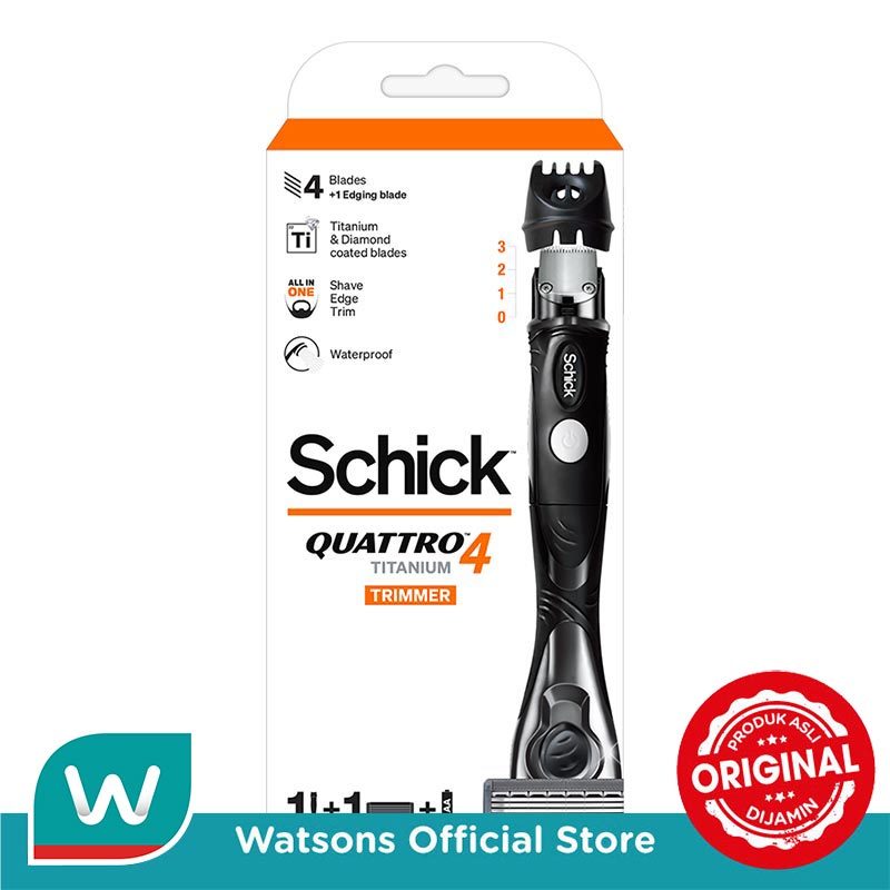 Schick Quattro Titanium Freestyle, 4 Titanium +1 Edging Blade