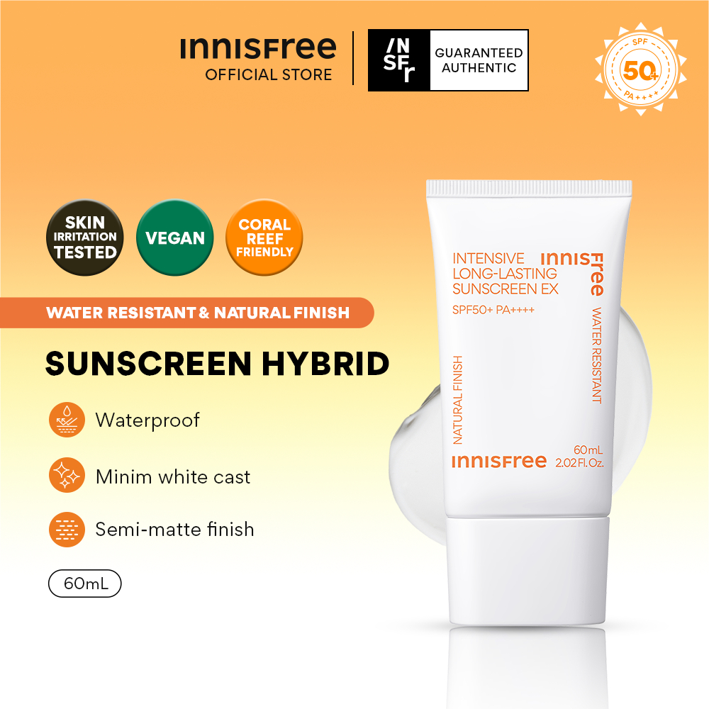 Innisfree Intensive Long Lasting Sunscreen SPF50+ PA++++ 60ml - Sunscreen untuk Kulit Berminyak dan 