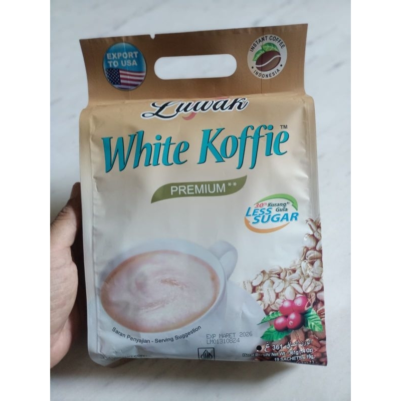 kopi Luwak , luwak white koffie Less Sugar  Premium