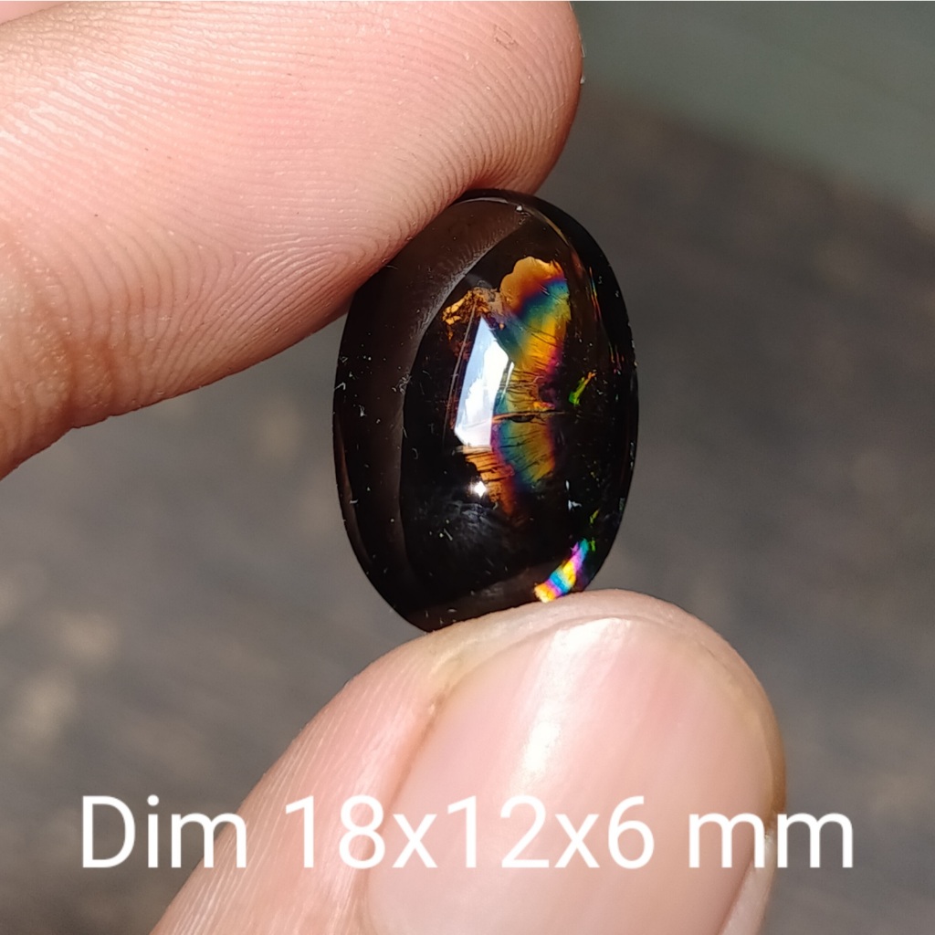 BATU KECUBUNG SMOKY PELANGI ASLI koleksi lainnya cincin kalimaya Wulung giok opal new akik bacan dok