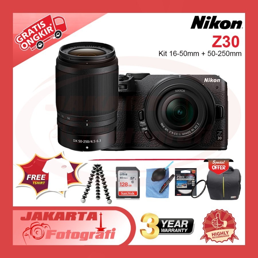 Nikon Z30 Kit 16-50mm + 50-250mm Lens Mirrorless Camera Free ML-L7