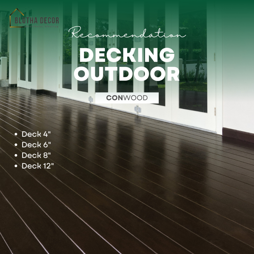 CONWOOD DECKING LANTAI OUTDOOR WARNA NATURAL - HARGA PERBATANG