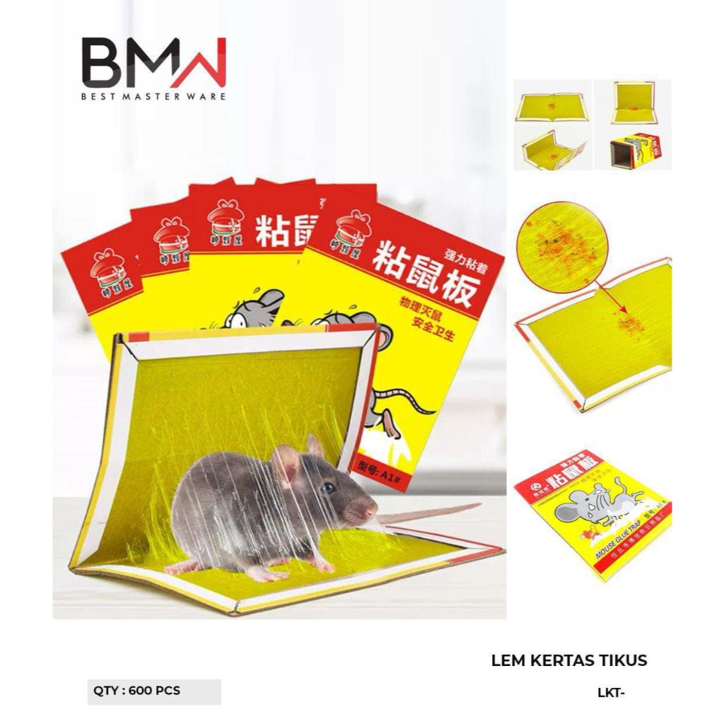 Lem Tikus Kertas - Papan Lem Perangkap Cicak Kecoa Serangga Model Buku Ampuh