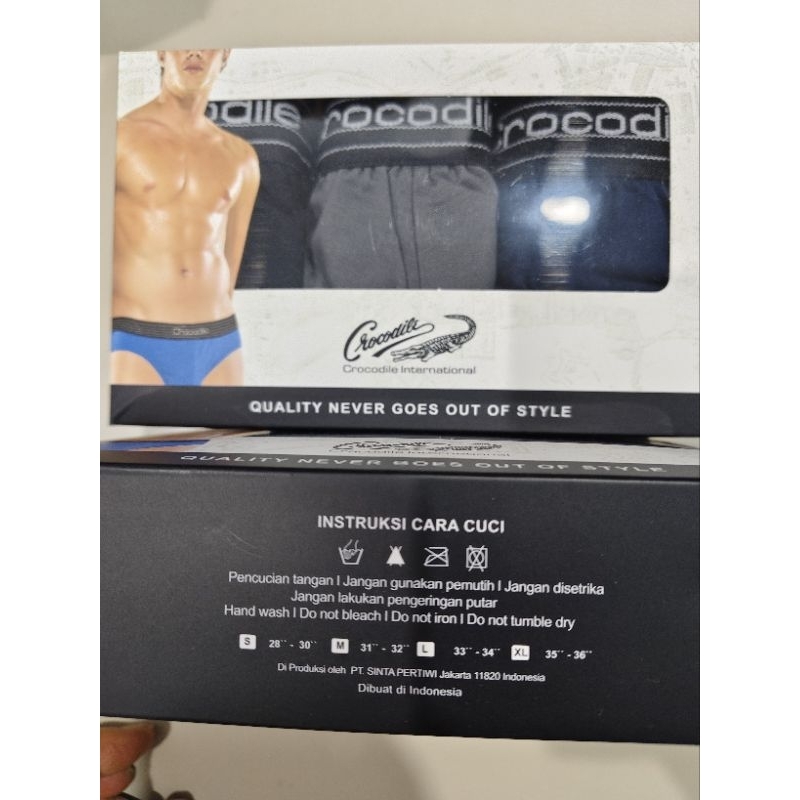 celana dalam crocodie art 521 247 / Cd pria cowok crocodile 247  isi 3 Original
