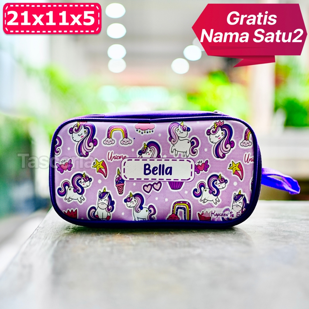 

Kotak Pensil Souvenir Unicorn / Pouch Skincare Custom / kotak pensil anak custom / Pencil Case Anak Custom / Ulang Tahun Anak / kotak pensil souvenir ultah anak
