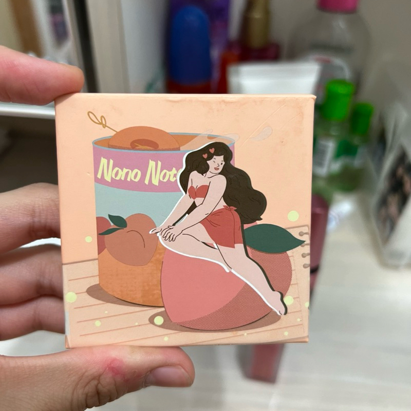 read desc FREE BRUSH preloved make up highlighter + blush kkv nono notes peach halves