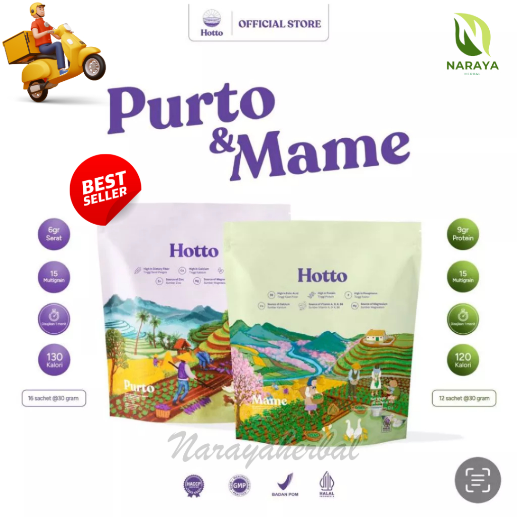 

Hotto PURTO & Hotto MAME - Hoto Multigrain Sachet Original Untuk Kesehatan & Lambung