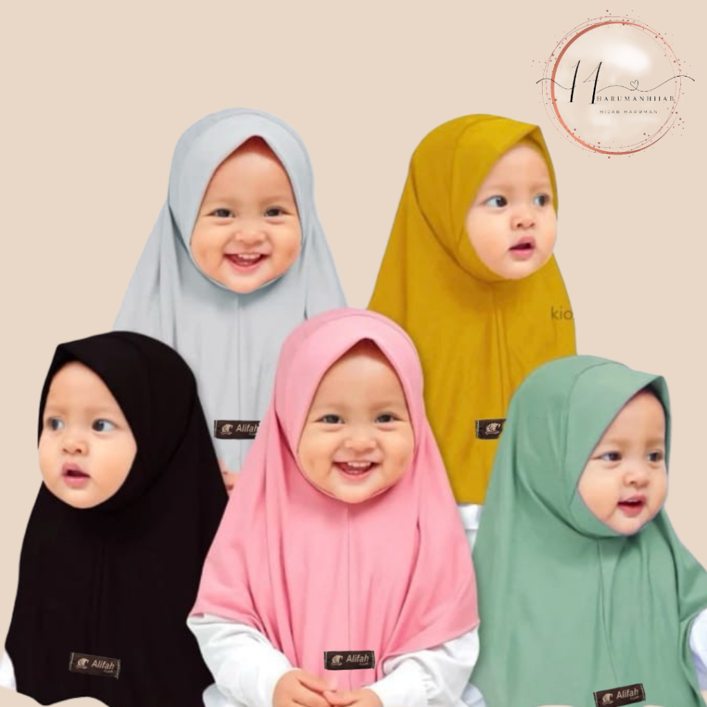 Jilbab CLARISA Simpel Bergo Jahit Dagu Jersey Premium - Hijab Anak CLARISA