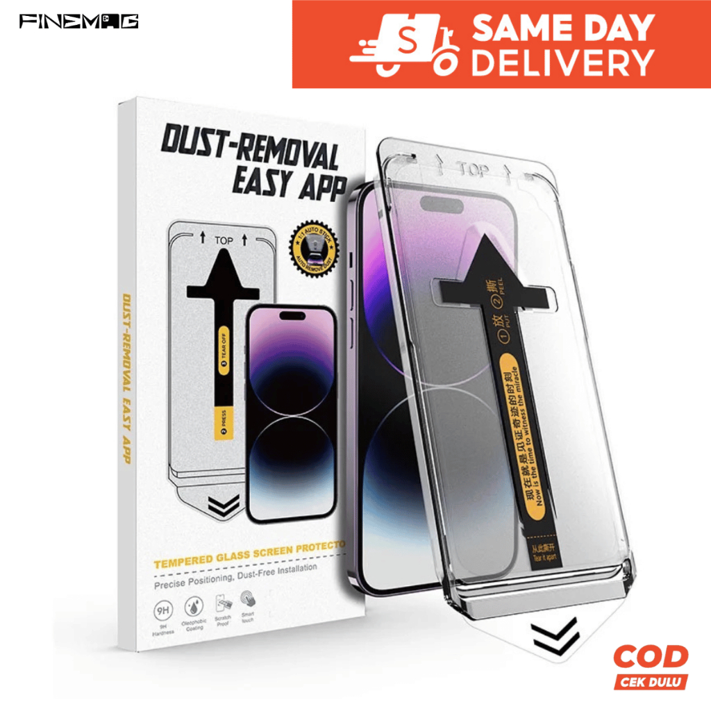 ULTRA HD SUPER FIT Anti Spy Tempered Glass Untuk iPhone - Mudah Dipasang Dengan Alat Install Praktis