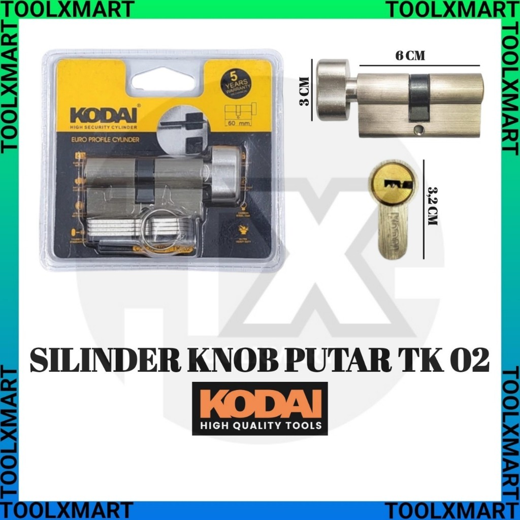 Silinder Kunci Pintu knob putar kodai Cylinder knob putar Kodai TK02