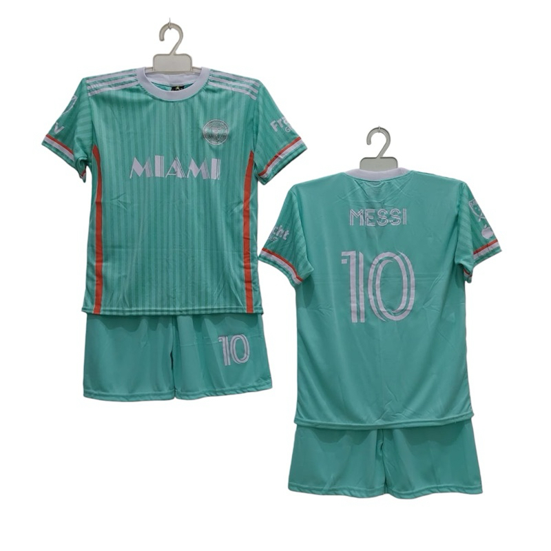 Setelan Jersey Bola Anak Miami messi tosca Sablon