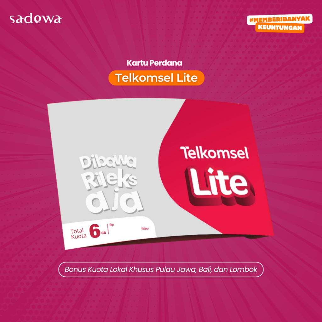 KARTU PERDANA INTERNET TELKOMSEL LITE 6GB MASA AKTIF 30 HARI