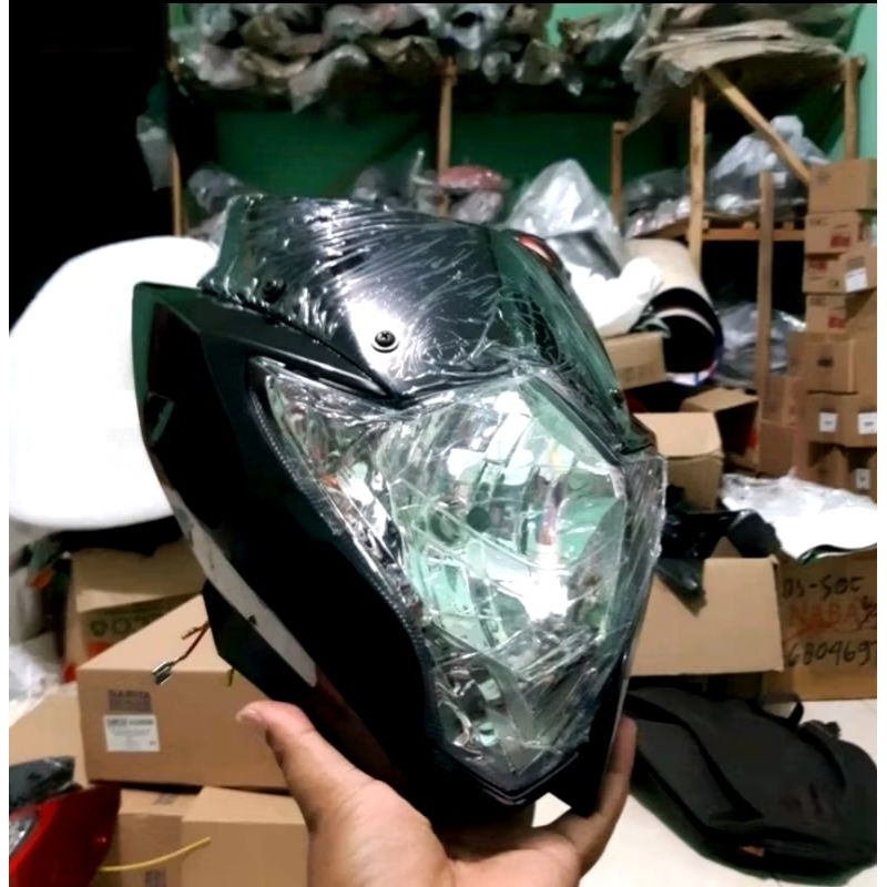 Kedok batok lampu depan satria fu facelift, totok lampu depan satria fu facelift