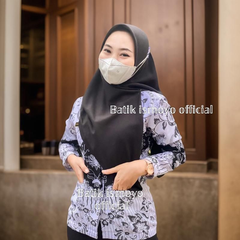 Seragam Pgri Wanita Model Terbaru 2024 Batik Pgri Wanita Terbaru Baju Pgri Wanita Lapis Furing