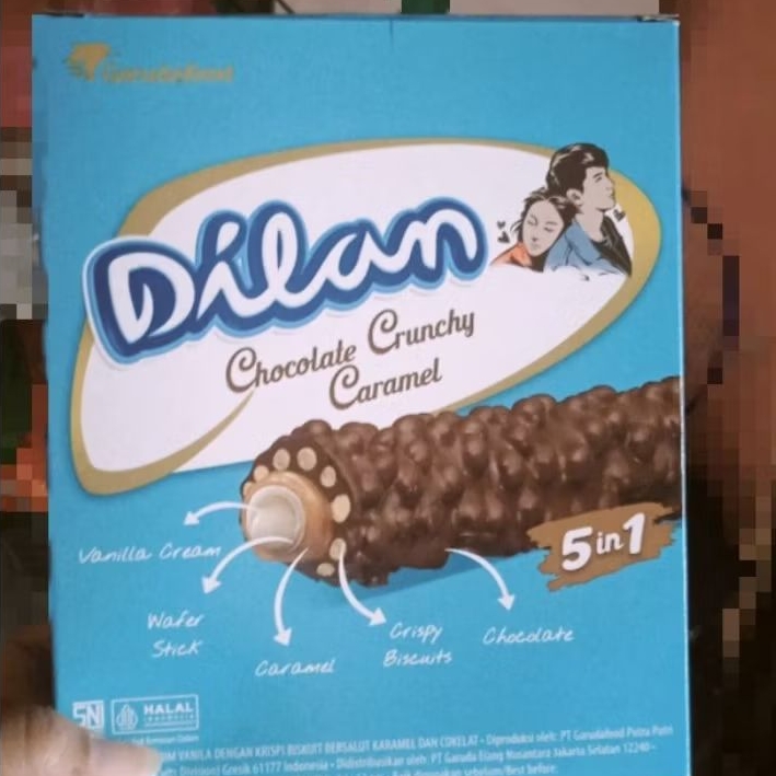 

dilan box chocolate crunchy caramel isi 12 pcs