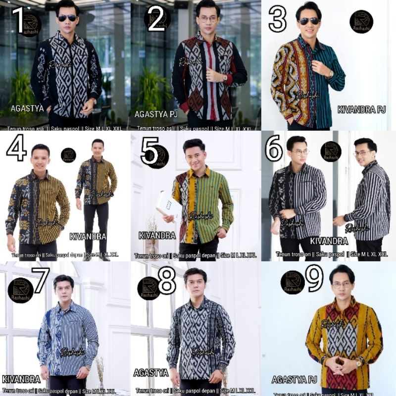 KEMEJA TENUN PRIA LENGAN PANJANG MOTIF SALUR# KEMEJA ATASAN TENUN TROSO ORI LENGAN PANJANG MURAH JEP