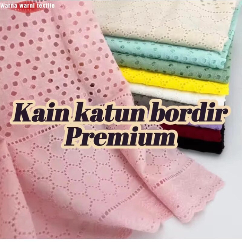 PROMO Bahan katbol/ katun bolong /Kain Katun Bordir Premium/Kain Katun Bordir/Bahan Katun Bordir Pre