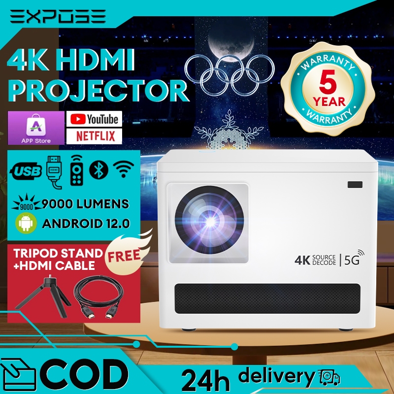 Proyektor mini proyektor android 4k full hd proyektor mini laptop dan hp android12.0 With Speaker