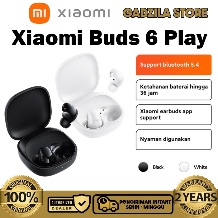 Xiaomi Redmi Buds 6 Play Headset Earphone TWS Bluetooth 5.4 App Support Earbuds iPhone Android Garan