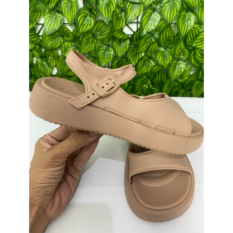 PORTO LADY sandal jelly karet wedges wanita tali belakang import super