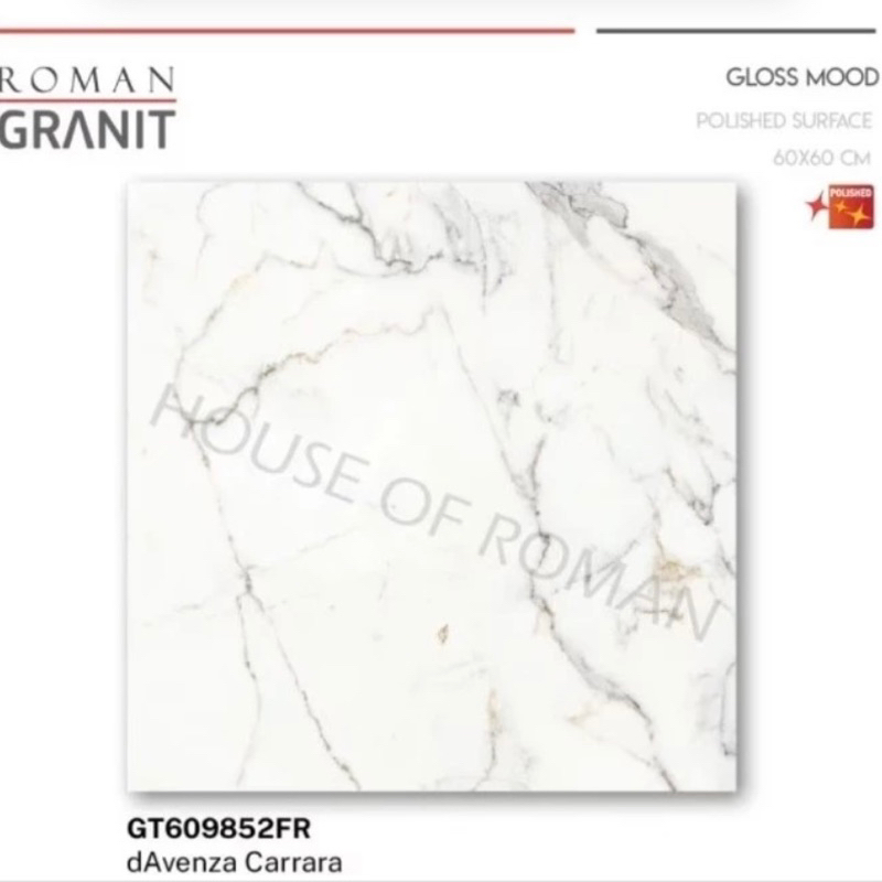 Granit Roman motif marmer 60x60 GT609852FR KW1 dAvenza Carrara Best seller