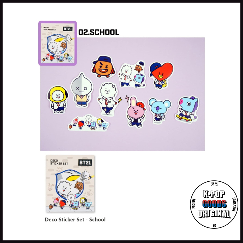 BT21 (2nd) Deco Sticker Set School 9085