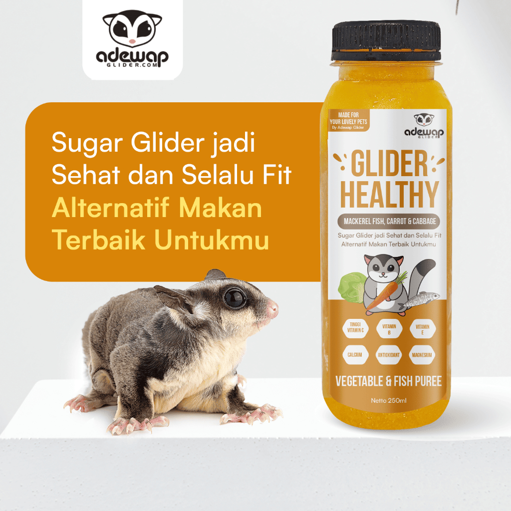 ADEWAP GLIDER Healthy Vegetable & Fish Puree : Mackerel Fish Carrot Cabbage - 250ml