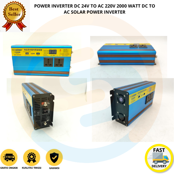 POWER INVERTER DC 24V TO AC 220V 2000 WATT DC TO AC SOLAR POWER INVERTER