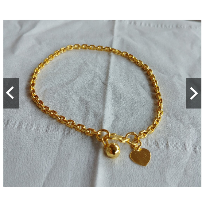 Gelang Rantai Nori Lapis Emas 24k