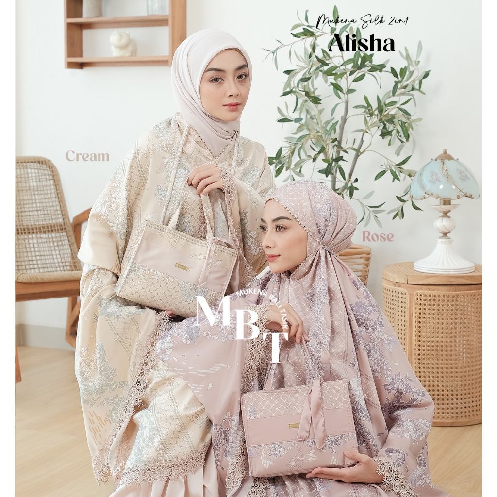 MUKENA BALI TASIK - MUKENA DEWASA 2IN1 JUMBO SILK PREMIUM RENDA MEWAH ALISHA
