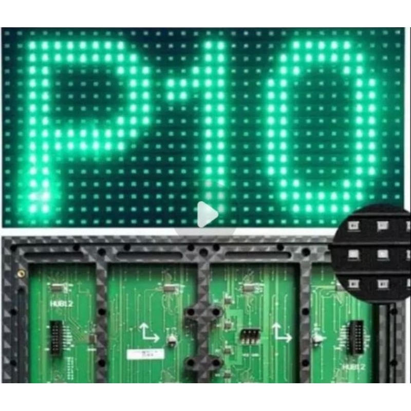 modul running text smd p10 hijau outdoor