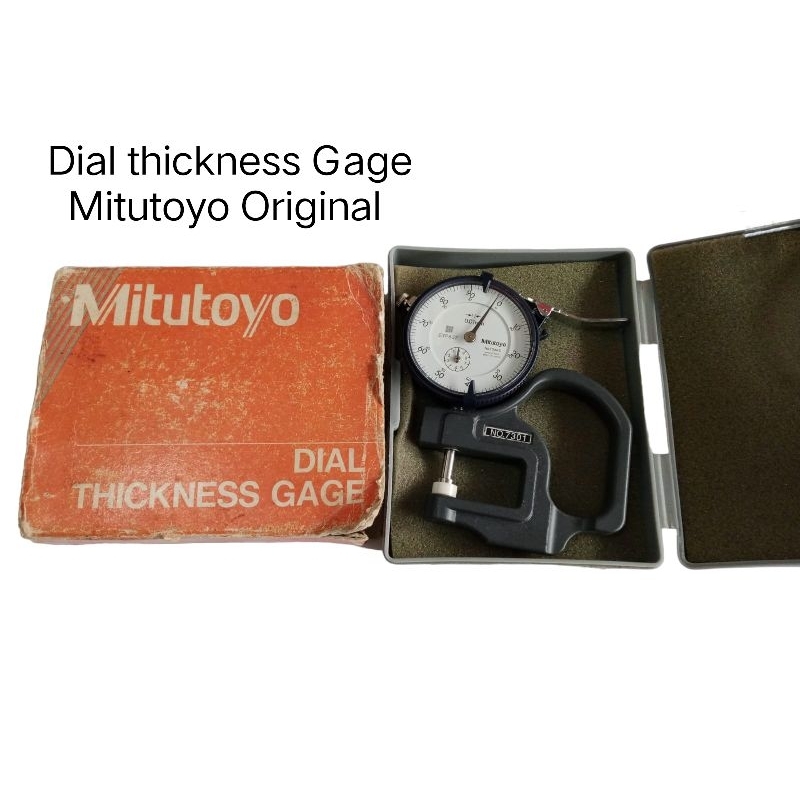 DIAL THICKNESS GAUGE MITUTOYO 7301 SECOND 0-10 mm ORIGINAL JAPAN MULUS NO MINUS LENGKAP