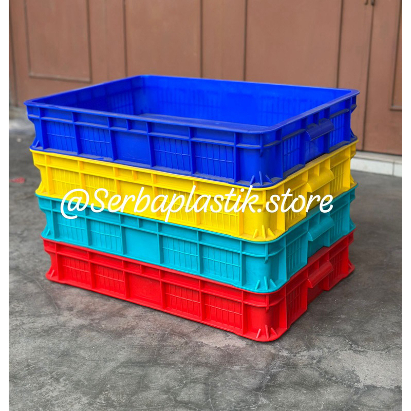 rak susun Container box industri / keranjang kontainer pabrik / krat plastik 22 / krat roti buah say