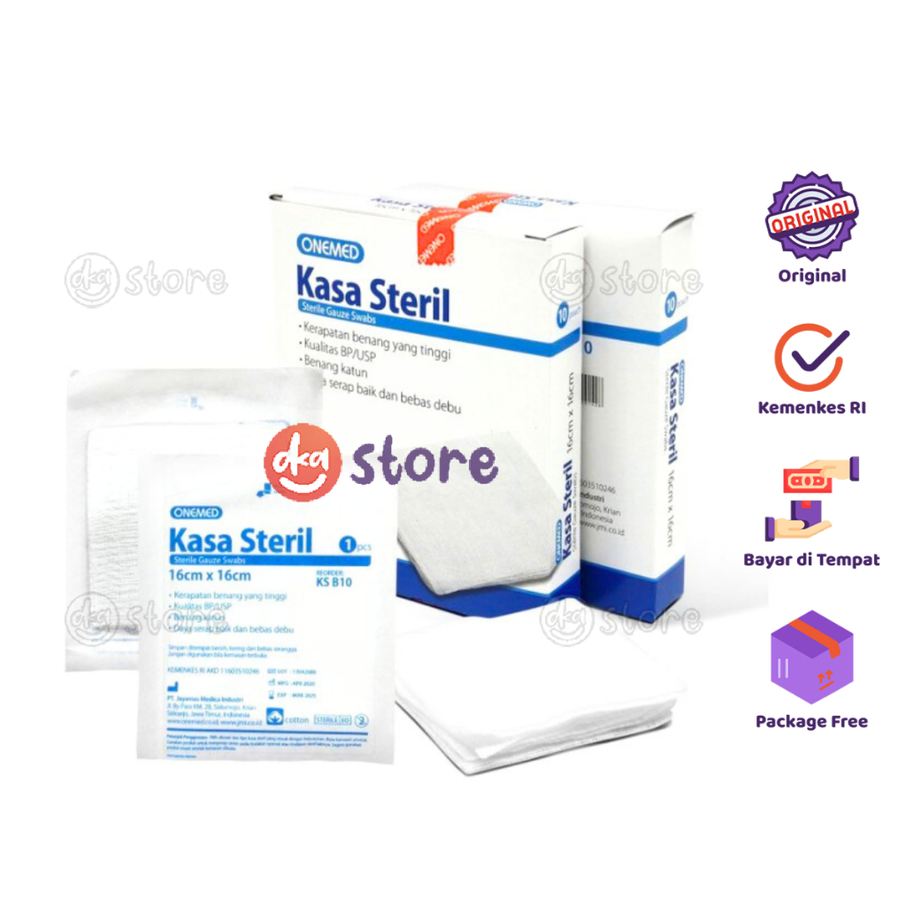 Kasa Steril 16x16cm OneMed / Sterile Gauze Swabs / Kassa Perawatan Pembalut Luka