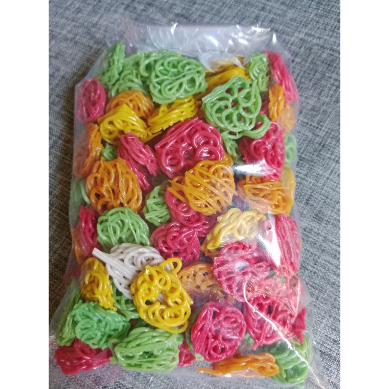 

Kerupuk Mawar warna warni mentah 250gr