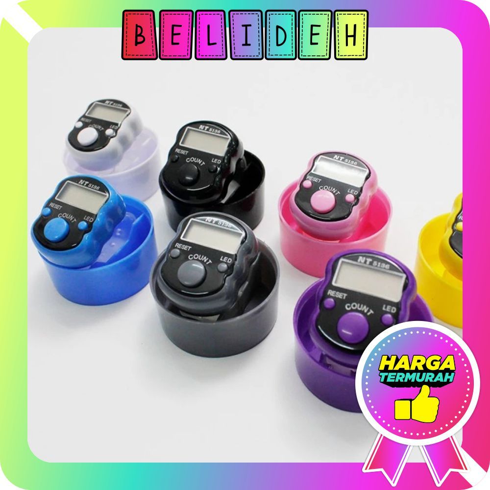 BELIDEH Tasbih Digital LED Mini Alat Hitung Jari Free Kotak Model Bulat Tasbeh Digital Alat Dzikir D