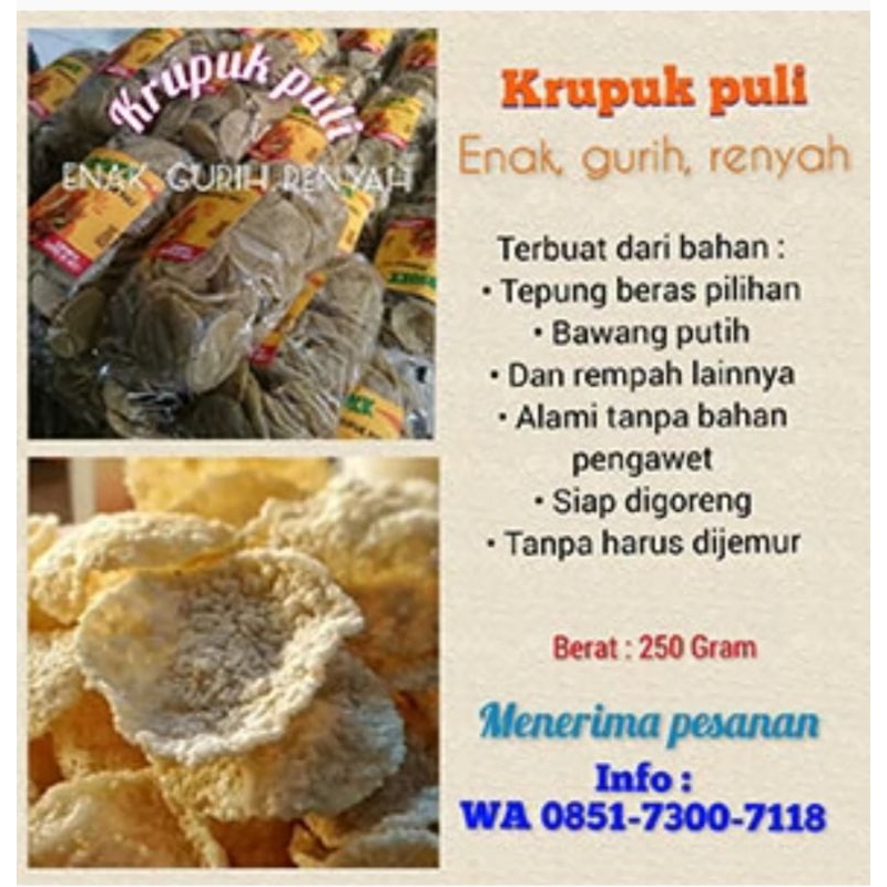 

Jual Kerupuk Puli Istimewa Malang