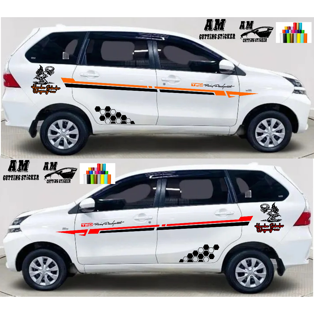 Stiker wayang mobil avanza xenia stiker cutting variasi body samping all mobil avanza xenia