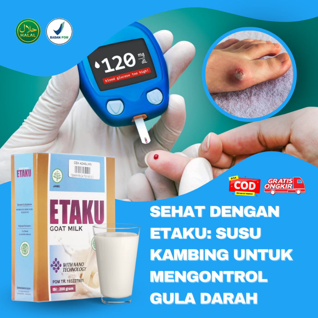 

Susu Etaku Susu Kambing 100% Asli Susu Mengontrol Kadar Gula Darah Tinggi Gula Darah Rendah Gangguan Sirkulasi Darah