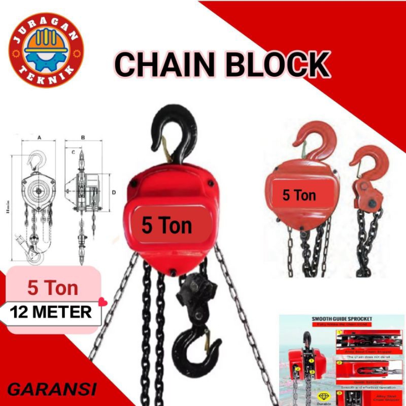 Takel 5 ton 12 meter