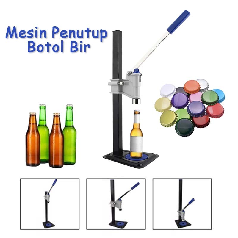 Mesin Penutup Botol Kaca Alat Sealer Botol Alat Pres Alat Sealer Botol Tutup Botol Crown Cap Bottle 