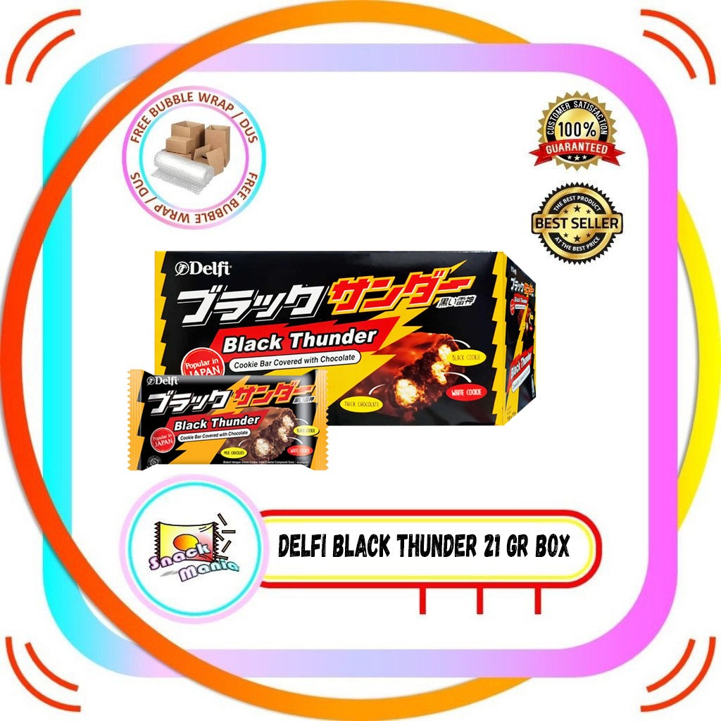 

Delfi Black Thunder Cookie Bar Chocolate 21 gr x 24 pcs Coklat BOX