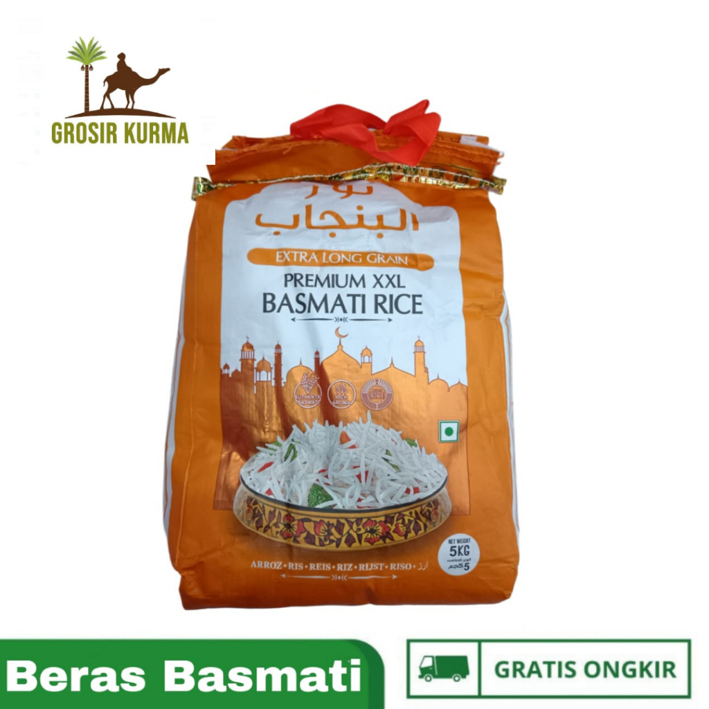 

Beras Basmati Nour Punjab Premium 5 kg Extra Long Nasi Kebuli