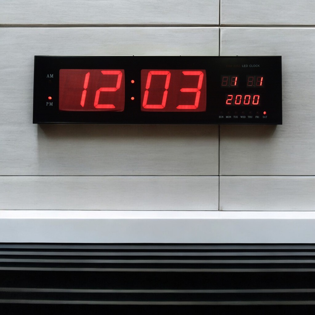 ESA Jam Dinding LED Digital Besar Aesthetic Ukuran 83cm