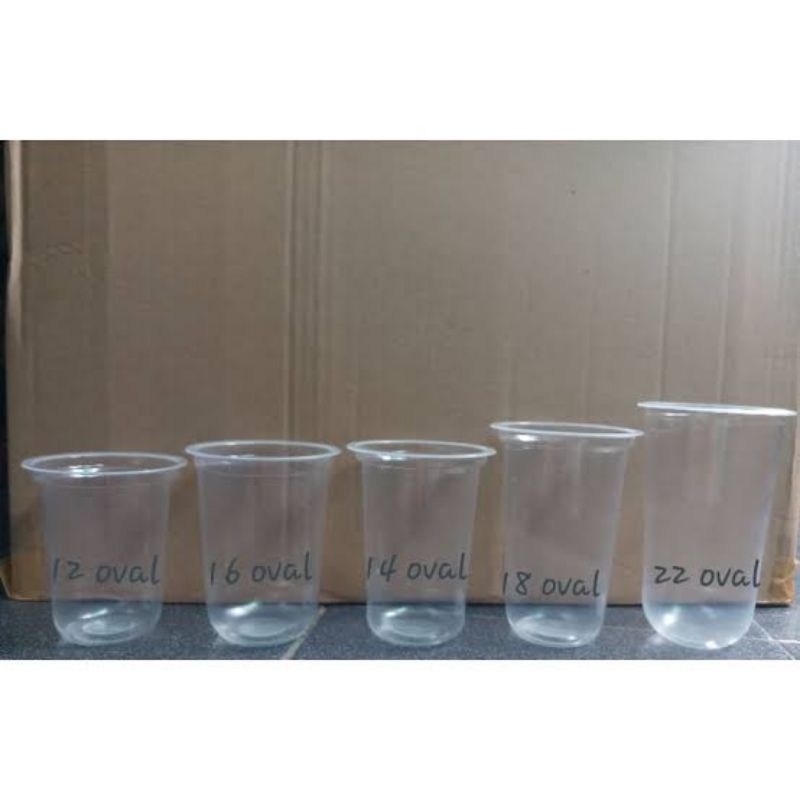 cup minum oval ukuran 12 oz