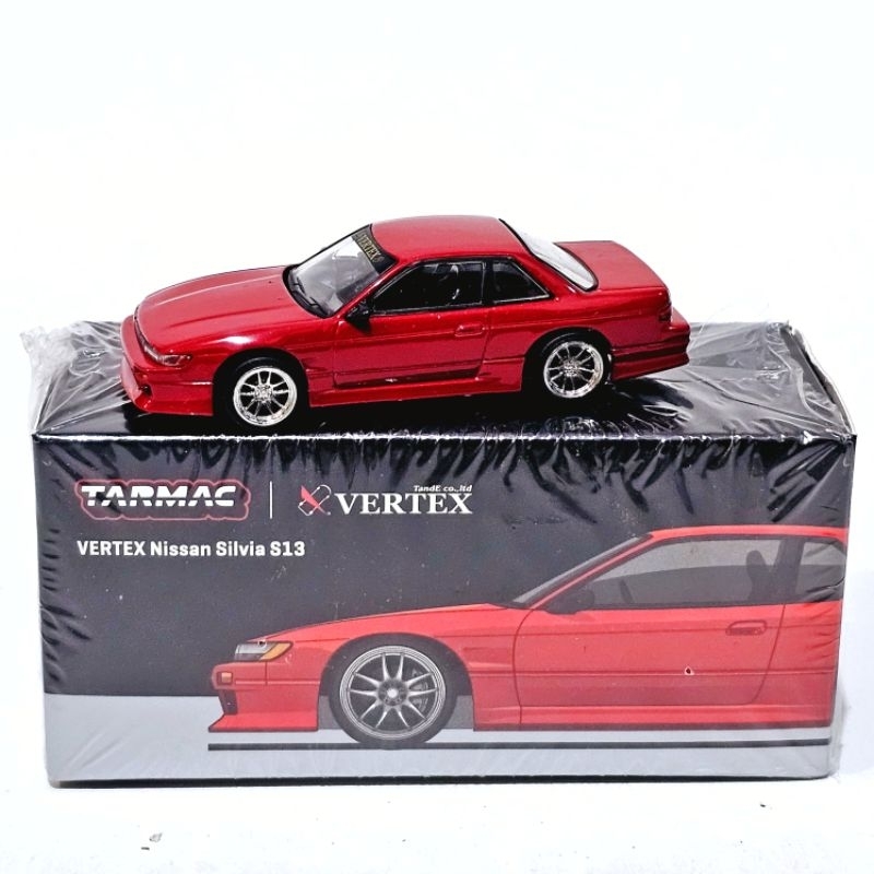 tarmac works Vertex Nissan Silvia S13 merah red mini gt s14 s15 lbwk hot wheels