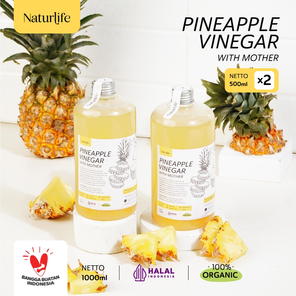 

CUKA NANAS ORIGINAL ORGANIK 1000ML ORIGINAL WITH MOTHER NATURLIFE CUKA NANAS ORGANIK PINEAPPLE CIDER VINEGAR / CUKA SARI NANAS ORIGINAL UNTUK DIET KESEHATAN DETOX DETOKS /CUKA NANAS ASLI TANPA CAMPURAN NUTRIFARM DARIBUMI NUTRIFARM /CUKA APEL BEORGANIK